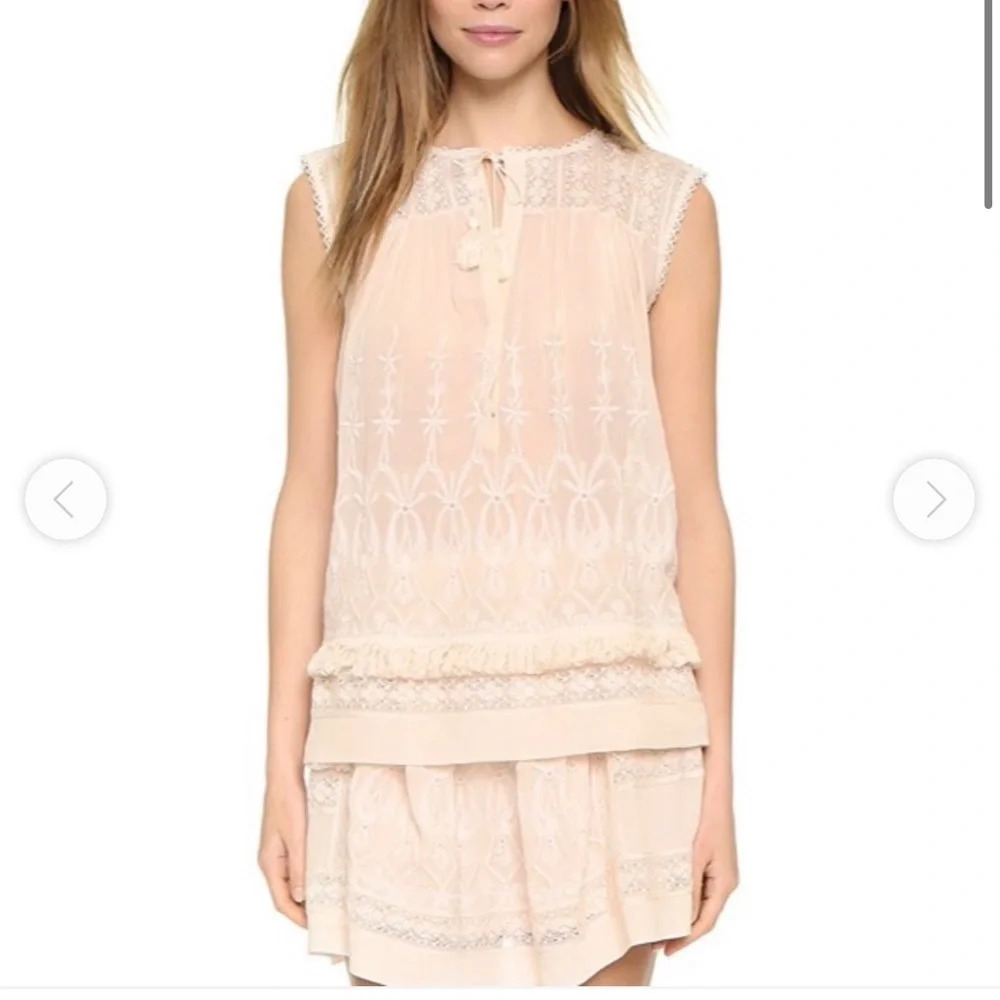 Ulla Johnson Elsie Floral Lace Tank‎ Cream 6